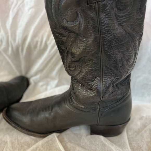 Tony Lama, size 12D, Black Leather boots. Make a reasonable offer main image 7